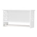Alaterre Furniture Coventry 25"W x 14"H Bath Shelf with Two Towel Rods ANCT70WH